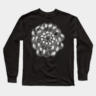 Black Peony Long Sleeve T-Shirt